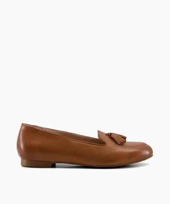 Dune London Gallerie Women's Flat Shoes Brown | YCH-281657