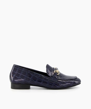 Dune London Grange Women's Loafers Blue | FVT-486157