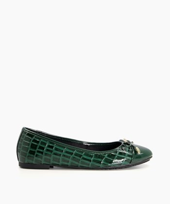 Dune London Hartlyn Women's Bellet Pumps Green | HZT-294317