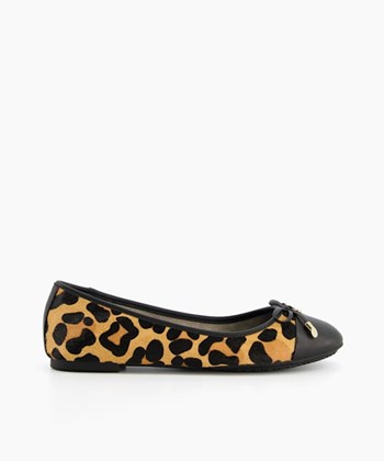 Dune London Hartlyn Women's Flat Shoes Leopard | GYJ-562134