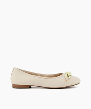 Dune London Haselle T Women's Flat Shoes Beige | XPR-682974