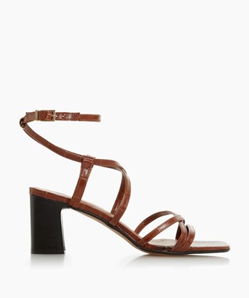 Dune London Inspire Women's Heeled Sandals Brown | BWS-294617