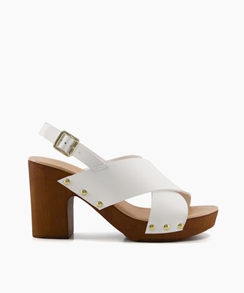 Dune London Jingers Women's Heeled Sandals White | LBF-827951