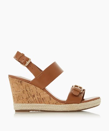 Dune London Kendyl Women's Wedge Sandals Brown | BYM-091648