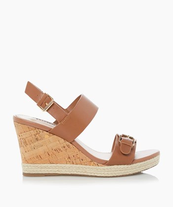 Dune London Kendyll Women's Wedge Sandals Brown | SPR-689214