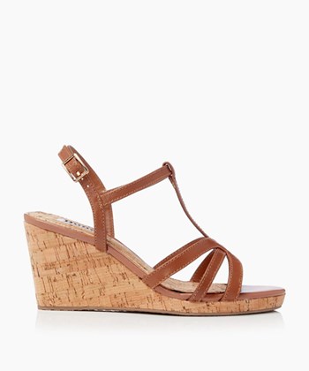 Dune London Keri T Women's Heeled Sandals Brown | SYT-301745