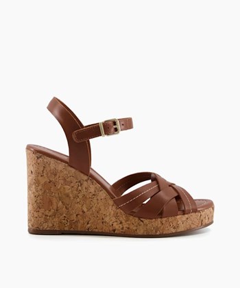 Dune London Koral Women's Heeled Sandals Brown | LMS-512980