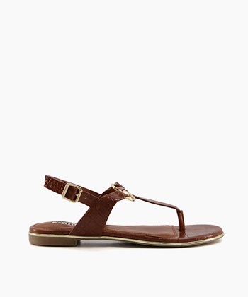 Dune London Lamba Women's Flat Sandals Brown | XLC-079836