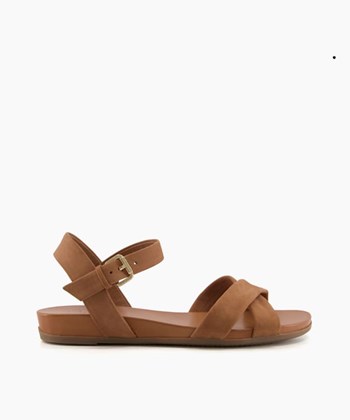 Dune London Landie Women's Flat Sandals Brown | FYO-063754