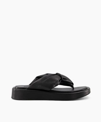 Dune London Landmark Women's Flat Sandals Black | COM-594823