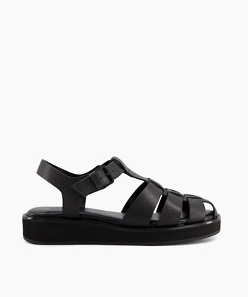 Dune London Loch Women's Flat Sandals Black | ICU-705196