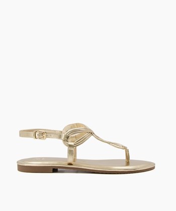 Dune London Logic Women's Flat Sandals Metal | RJB-480726