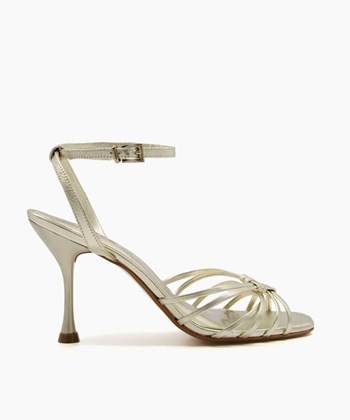 Dune London Manner Women's Heeled Sandals Metal | CPW-241736