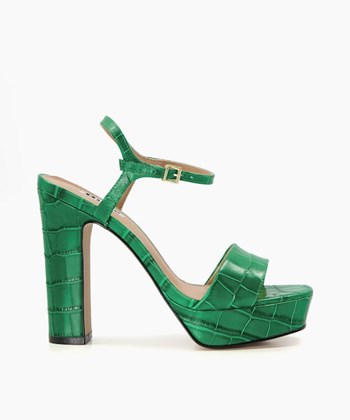 Dune London Matche Women's Heeled Sandals Green | OPS-380964