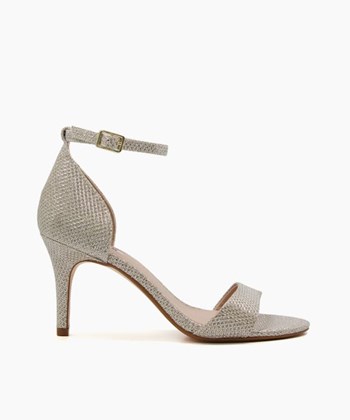 Dune London Mateo Women's Heeled Sandals Metal | ORD-018935