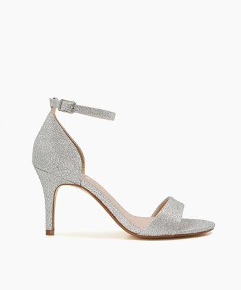 Dune London Mateo Women's Heeled Sandals Metal | PZQ-524908