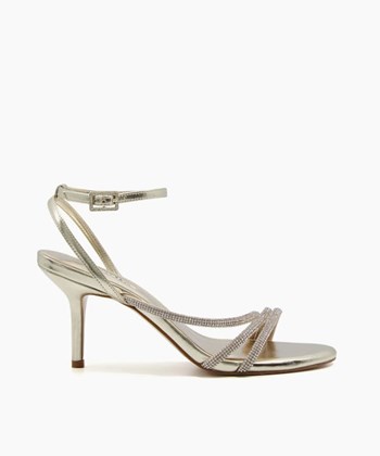 Dune London Maximum Women's Heeled Sandals Metal | GRL-476219