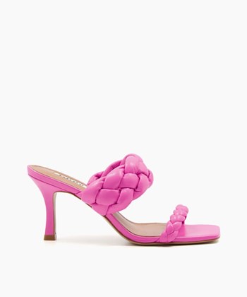 Dune London Message Women's Heeled Sandals Pink | UZG-316082