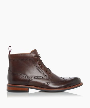 Dune London Morale Men's Smart Boots Brown | ANP-806152