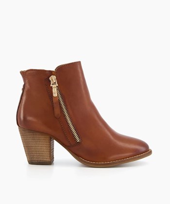 Dune London Paice Women's Ankle Boots Brown | KZJ-798231