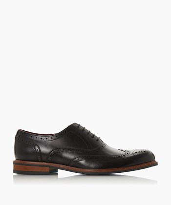 Dune London Pollodium Men's Brogues Shoes Black | OGY-647102