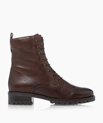 Dune London Prestone Women's Ankle Boots Brown | TJQ-409867