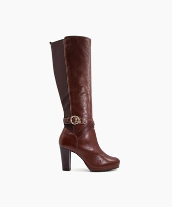 Dune London Sabrena Women's Knee High Boots Brown | SXJ-275096