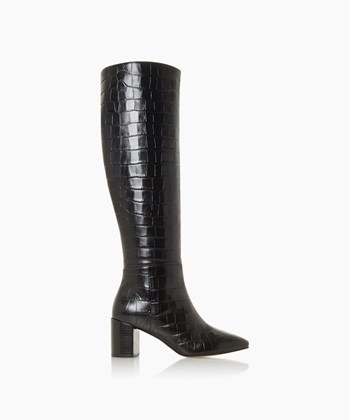 Dune London Saffia Women's Knee High Boots Black | GWZ-594187