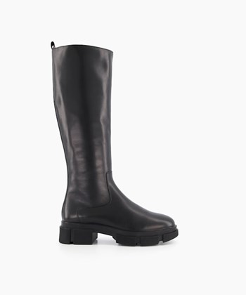 Dune London Tapioca Women's Knee High Boots Black | YWX-472593