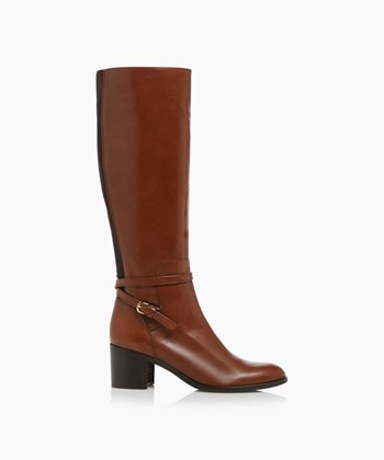 Dune London Taxi Women's Knee High Boots Brown | CLM-972546