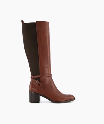 Dune London Taxie Women's Knee High Boots Brown | BAD-982601