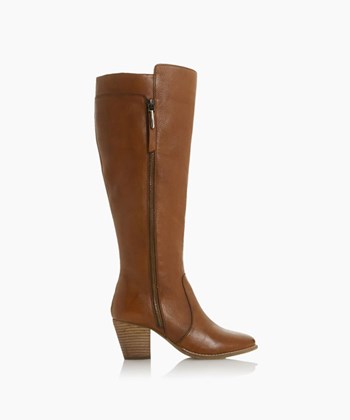 Dune London Tiana Women's Knee High Boots Brown | RCZ-641890