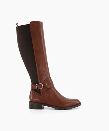 Dune London Treasury Women's Knee High Boots Brown | FSD-859026