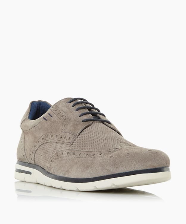 Dune London Barry Men's Brogues Shoes Grey | HWA-142650