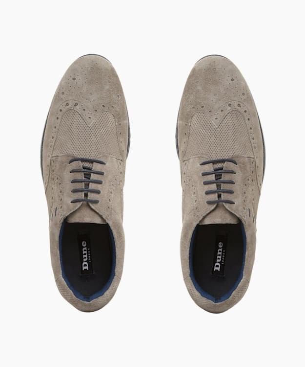 Dune London Barry Men's Brogues Shoes Grey | HWA-142650