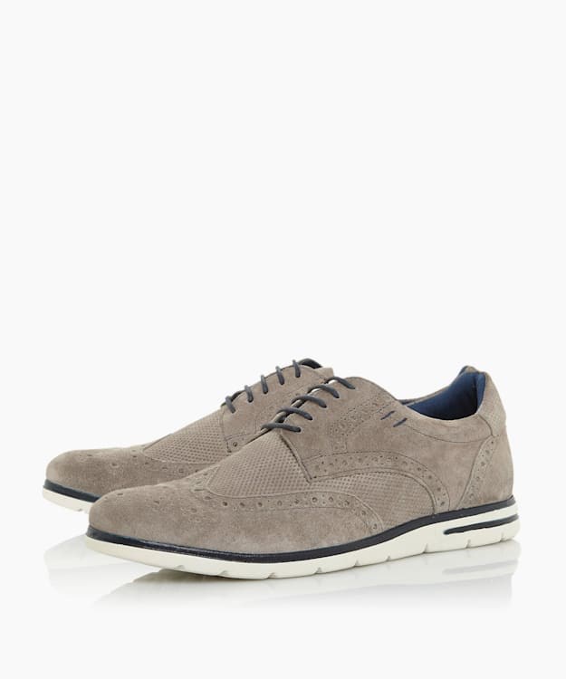 Dune London Barry Men's Brogues Shoes Grey | HWA-142650