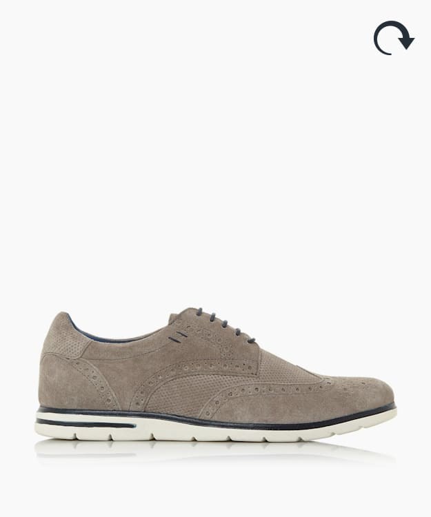 Dune London Barry Men's Brogues Shoes Grey | HWA-142650