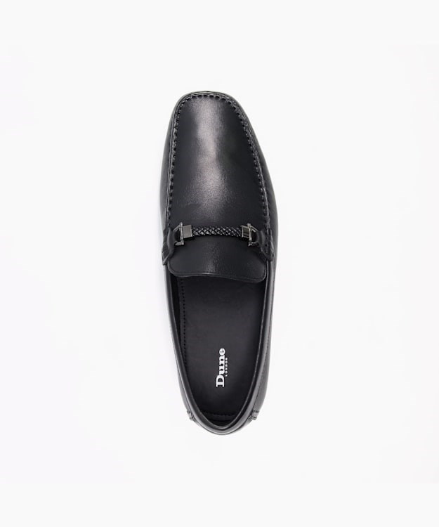 Dune London Beacons Men's Loafers Black | MBY-437059