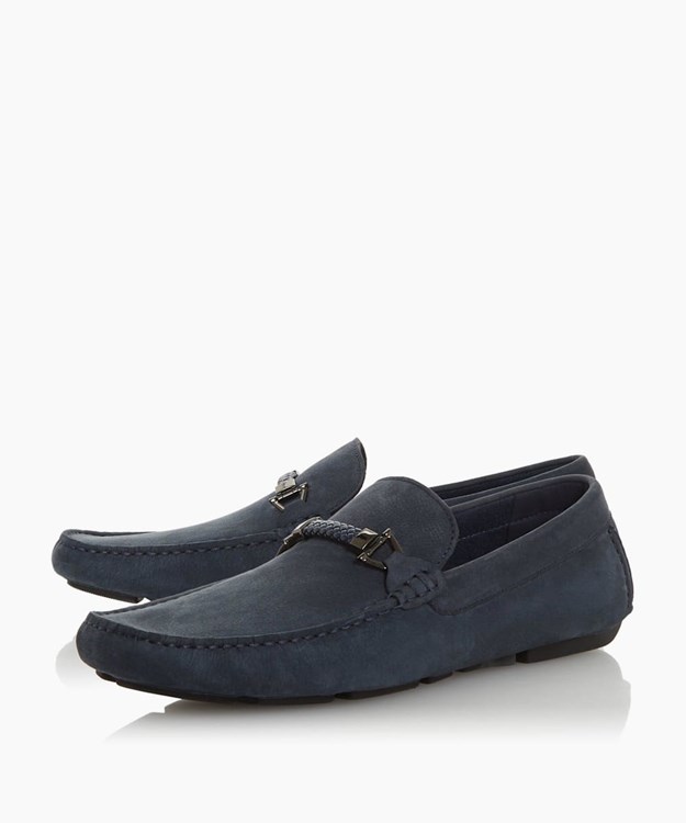 Dune London Beacons Men's Loafers Blue | SMJ-472691