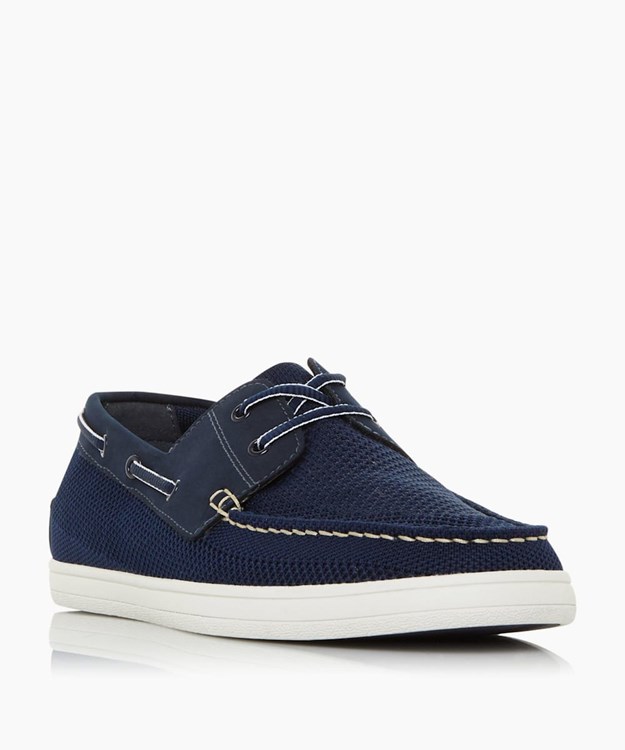 Dune London Bonavista Men's Boat Shoes Blue | NKG-549310