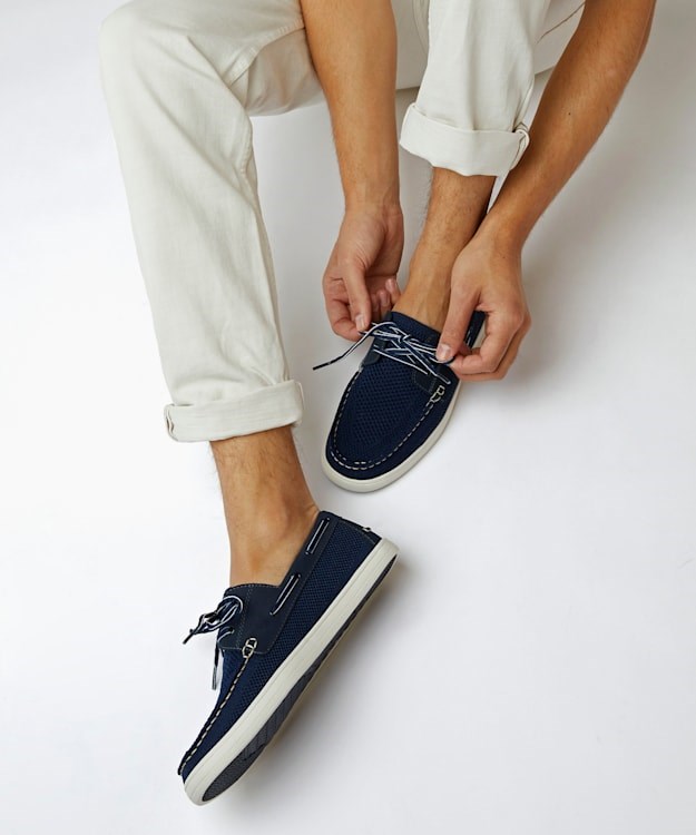 Dune London Bonavista Men's Boat Shoes Blue | NKG-549310