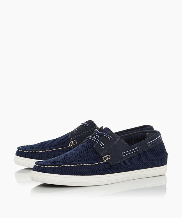 Dune London Bonavista Men's Boat Shoes Blue | NKG-549310