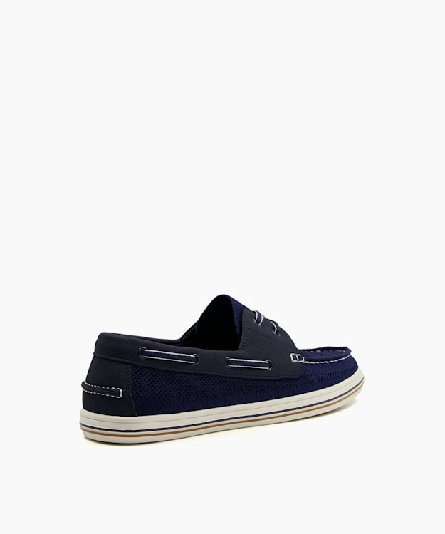 Dune London Burnner Men's Boat Shoes Blue | MSG-407629