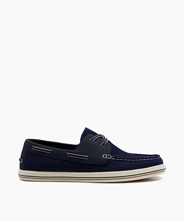 Dune London Burnner Men\'s Boat Shoes Blue | MSG-407629