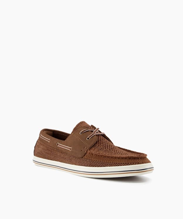 Dune London Burnner Men's Boat Shoes Brown | BJU-643807