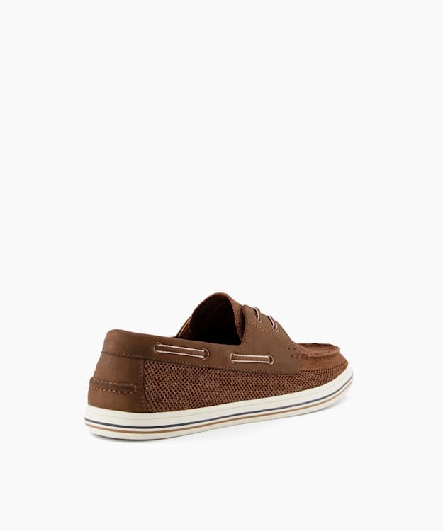 Dune London Burnner Men's Boat Shoes Brown | BJU-643807