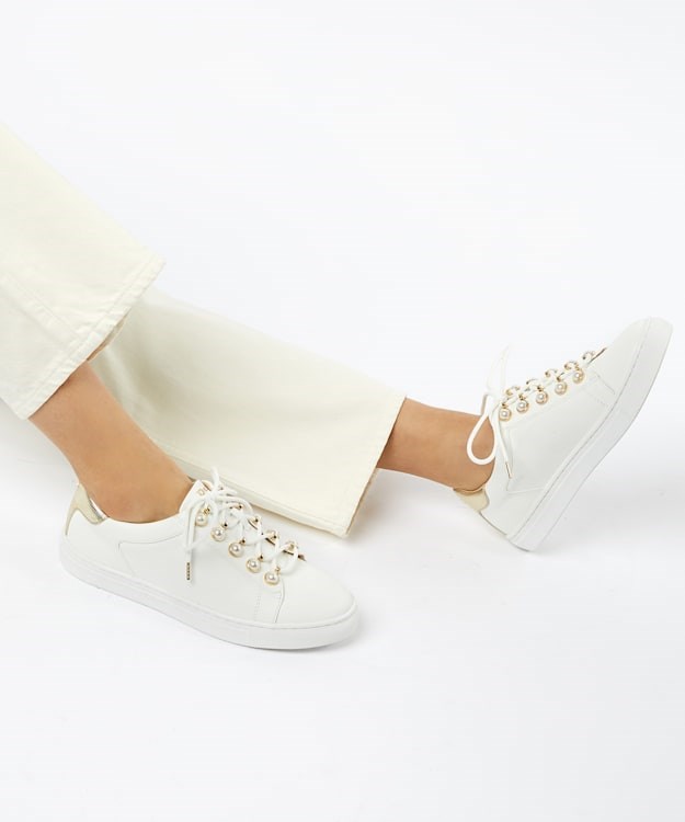 Dune London Esteem Women's Flat Shoes White | KHJ-236159