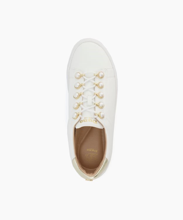 Dune London Esteem Women's Flat Shoes White | KHJ-236159