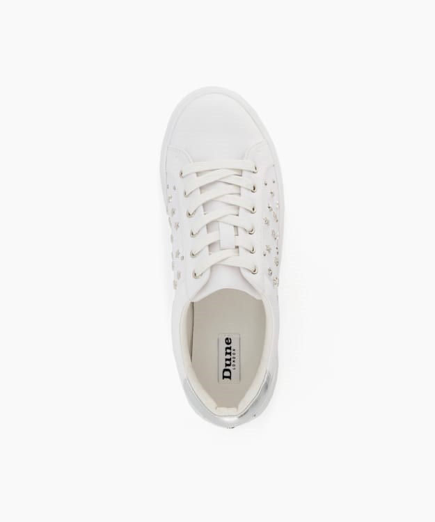 Dune London Express Women's Sneakers White | JLK-397621