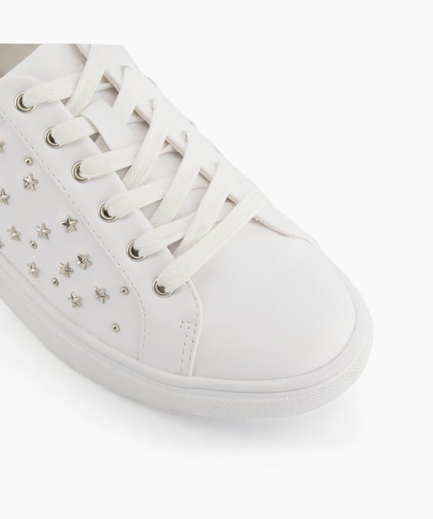 Dune London Express Women's Sneakers White | JLK-397621